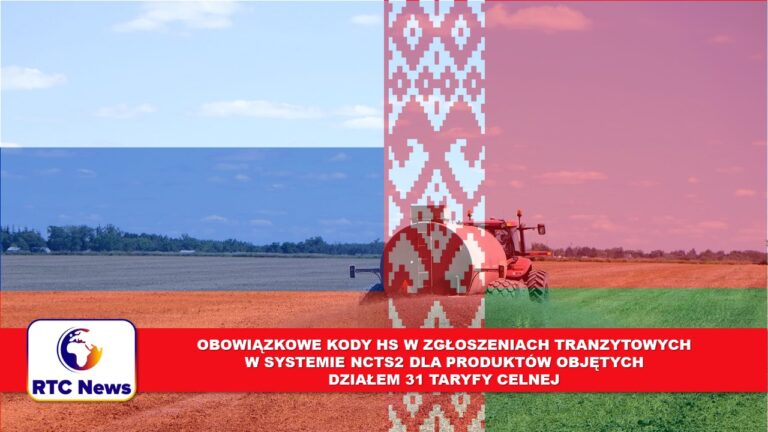 Obowiązkowe kody HS w zgłoszeniach tranzytowych w systemie NCTS2 dla nawozów