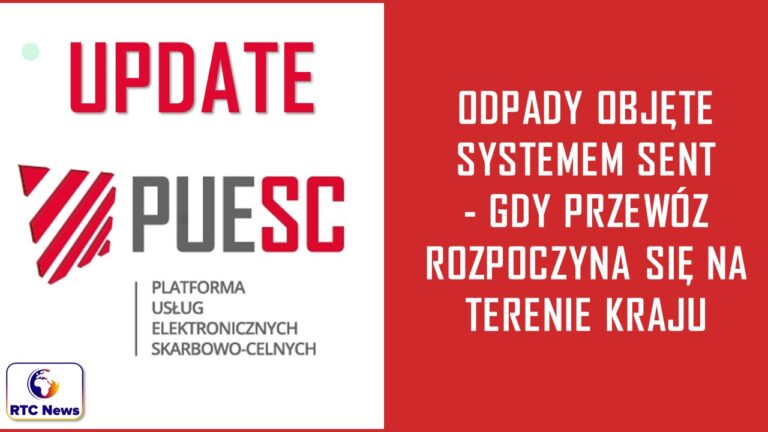 Odpady objęte systemem SENT, gdy przewóz rozpoczyna się na terenie kraju