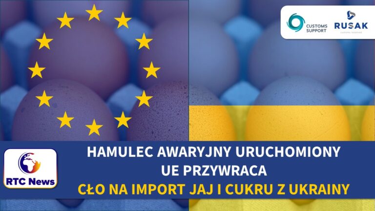 UE przywróciła cła na import jaj i cukru z Ukrainy